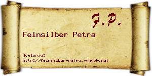 Feinsilber Petra névjegykártya